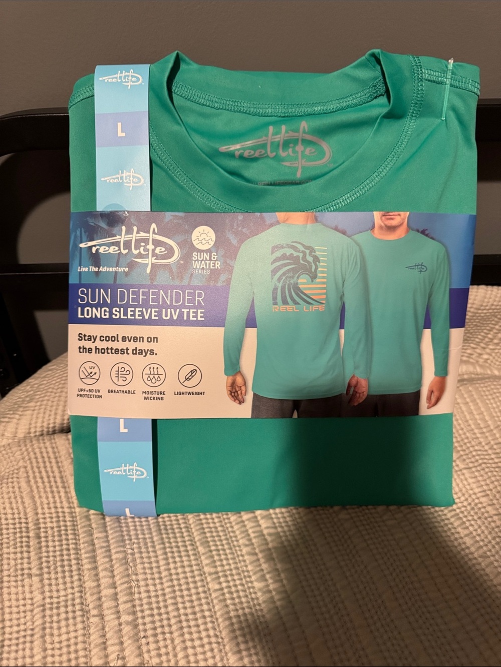 Reel Life Sun Defender Long Sleeve UV Tee - Teal (Men)